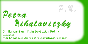 petra mihalovitzky business card